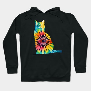 Tie Dye Cat Hoodie